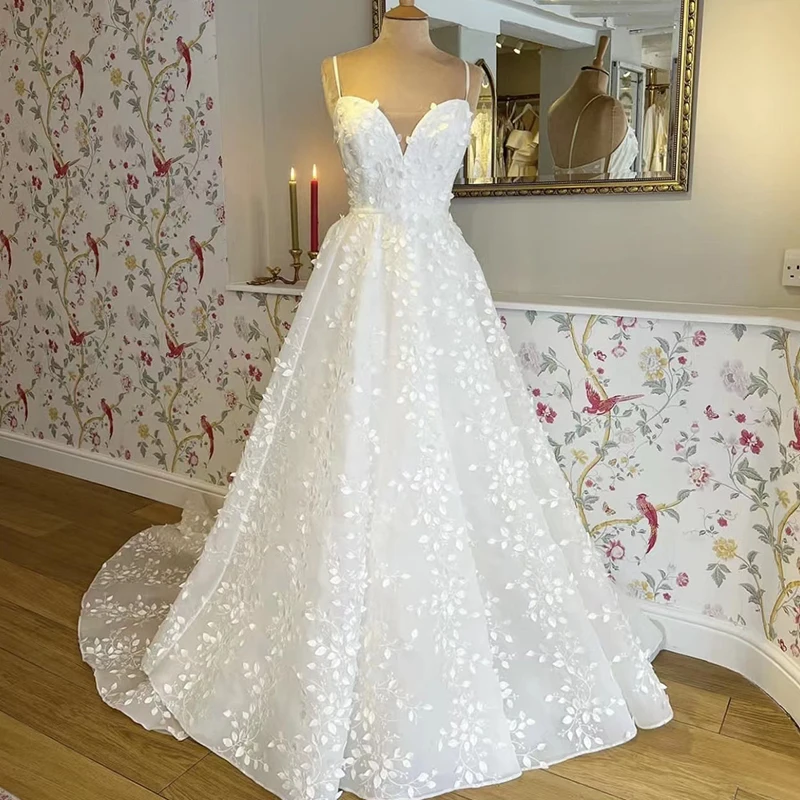 Robe De mariée sirène en Organza avec broderie, élégante, ligne mince, Illusion De dentelle, col en v, manches longues, boutons