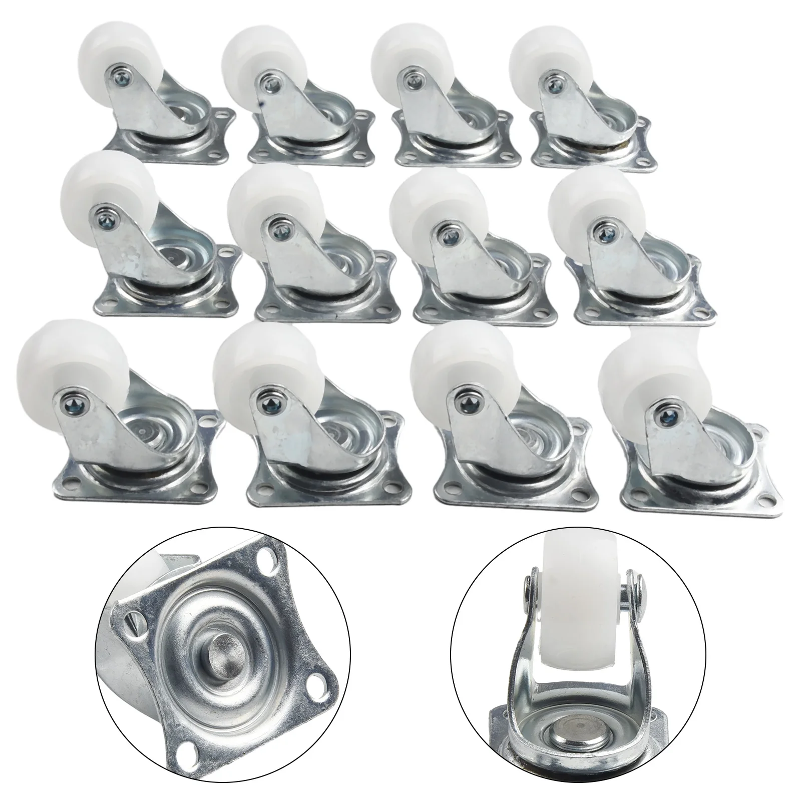 Nice Portable Pratical High Quality Warehouses Swivel Casters Parts With Rubber 250G Bearing Wheels Mount Ball