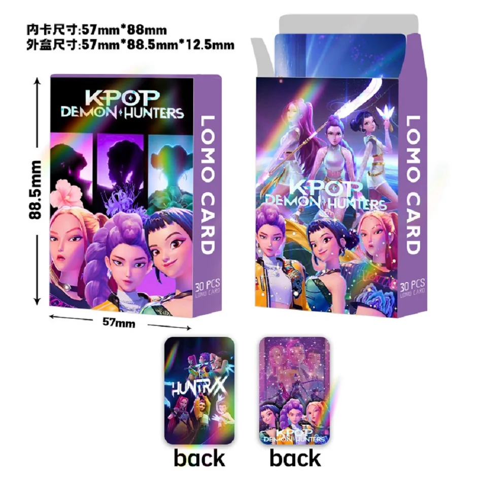 การ์ดสะสมโฮโลแกรมวงเกิร์ลกรุ๊ป K-POP Demon Hunter ชุด 30/92 ชิ้น การ์ดอนิเมะสะสม LOMO ของขวัญสำหรับแฟนคลับ K-POP