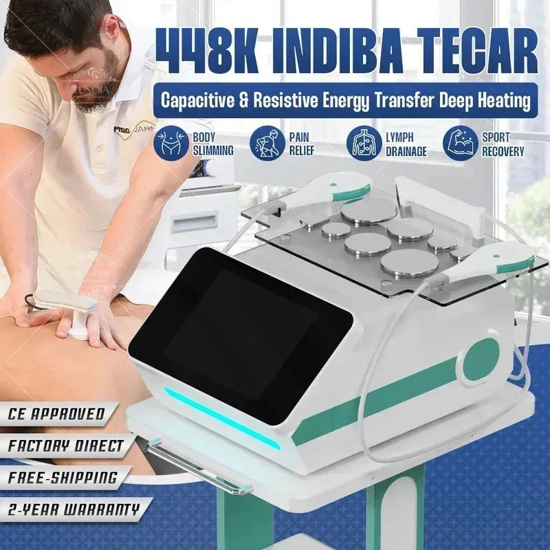 

Indiba Tecar 448K CET RET Терапевтический аппарат с глубоким нагревом Тепловая физиотерапия Обезболивание Реабилитация тела Спортивное восстановление Dev