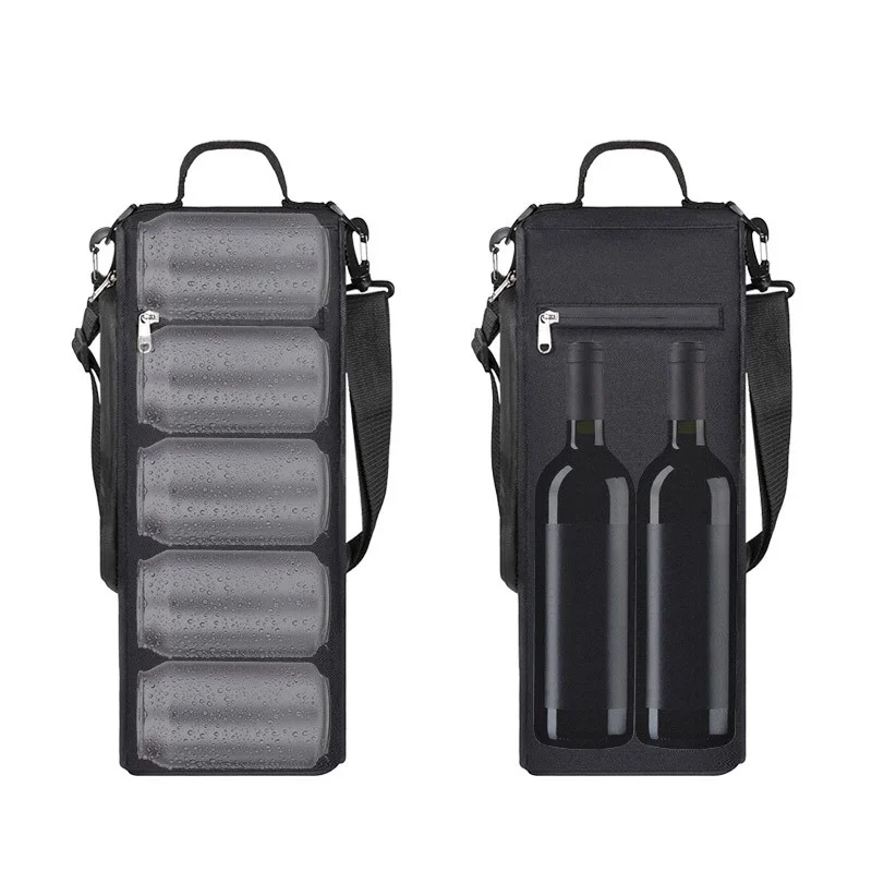 Black Golf Cooler Bag Wine Beer Drinks Ice bag Outdoor Sports Refrigerated bag Oxford Cloth Thermal Insulated Drink Carrier