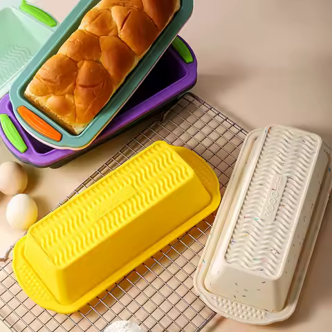 Silicone Baking Molds NonStick Rectangle Cake Pans Loaf Pan Easy Release Bread Toast Mould Kitchen Accessories Pastry Tool