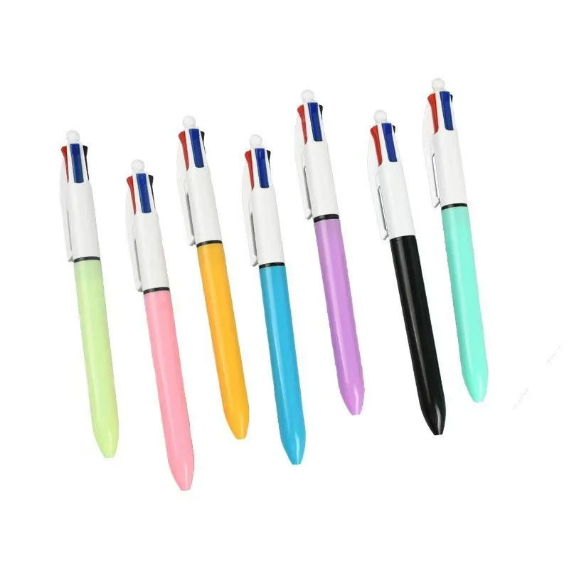 3Pcs 4-in-1 Multicolor Ballpoint Pen, Medium Point 1.0mm Retractable Colored Pen for Business Office, Student, Doctor Nurse ect