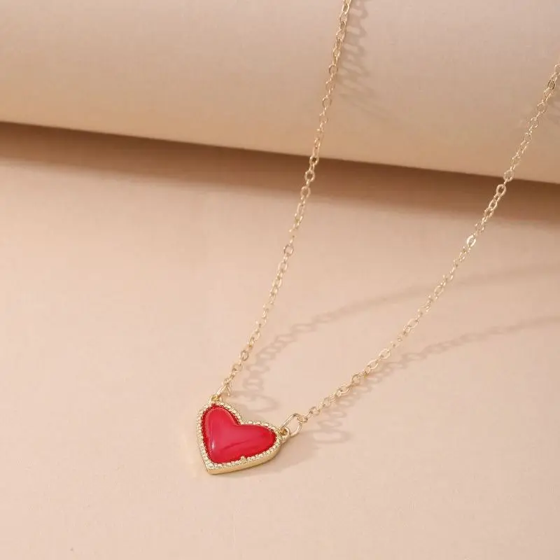 

Huaya Classic Accessories Sweet Heart Shaped Pendant Female Necklaces Charms Party Fashion Jewelry