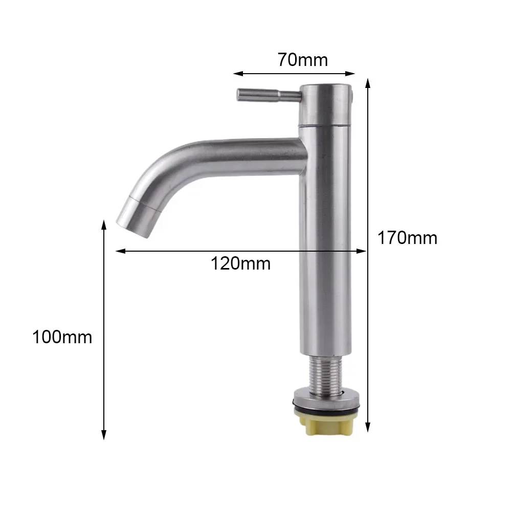 Stainless Steel Silver Unique Cold Sink Stopcock Shower Mixer Taps Counter Basin Faucet Single Lever Hole Basin bathroom faucets