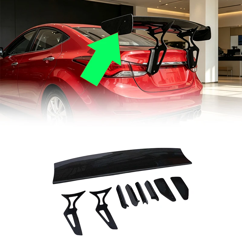 Auto Rear Spoiler Rocket Bunny Style For Hyundai Elantra MD 2012-2016 Car Exterior Body Kit Modification Accessories