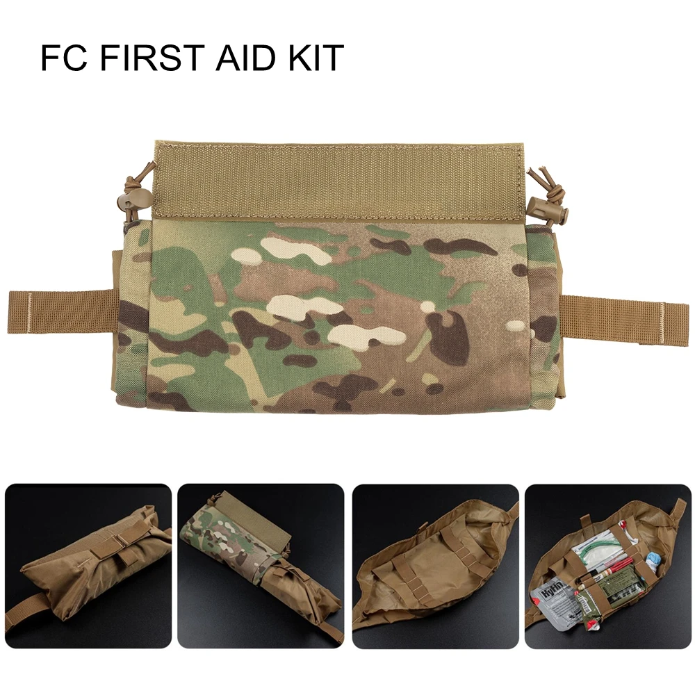 Practical Medical Bag Large-capacity Portable Quick-release FC Camouflage First Aid Kit Tool Pouch Attached to Tactical Vest