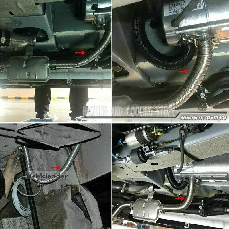 

60/100/120/150/200/250/300cm Length 22mm Diameter Double Air Diesel Heater Exhaust Pipe Parking Heater for Car Caravan Camper