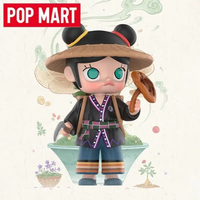 

POP MART Molly Chinese Herbal Ling Zhi Series Blind Box Toy Doll Kawaii Anime Action Figure Surprise Mystery Box Gift Collection
