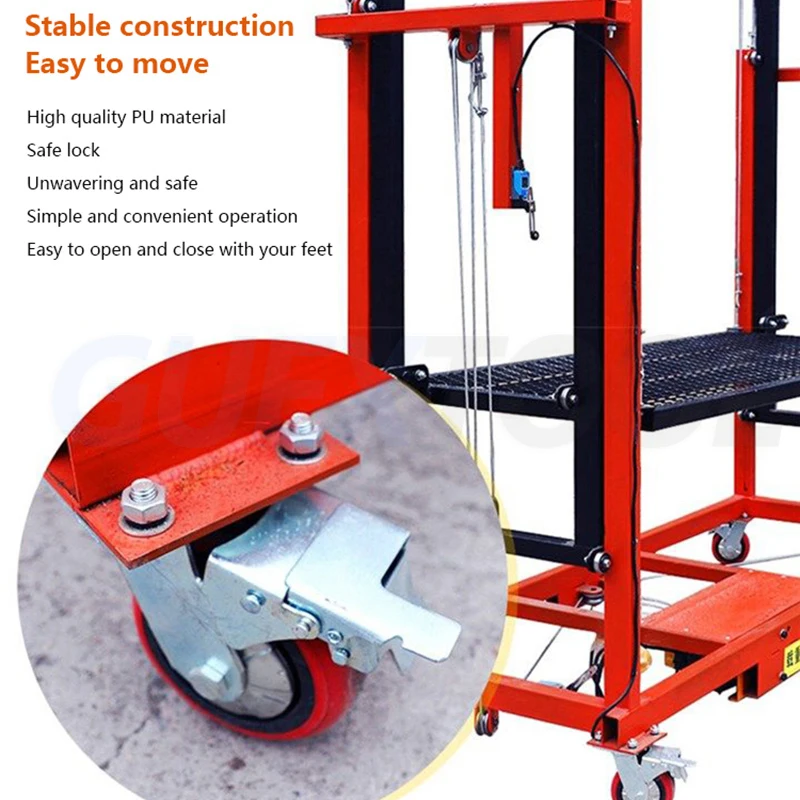 Electric lifting scaffolding 2 M automatic folding mobile remote control indoor construction site decoration shelf new lift pla