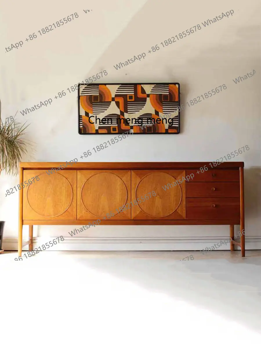 

Medieval/dining side, round door TV cabinet, retro dining side cabinet