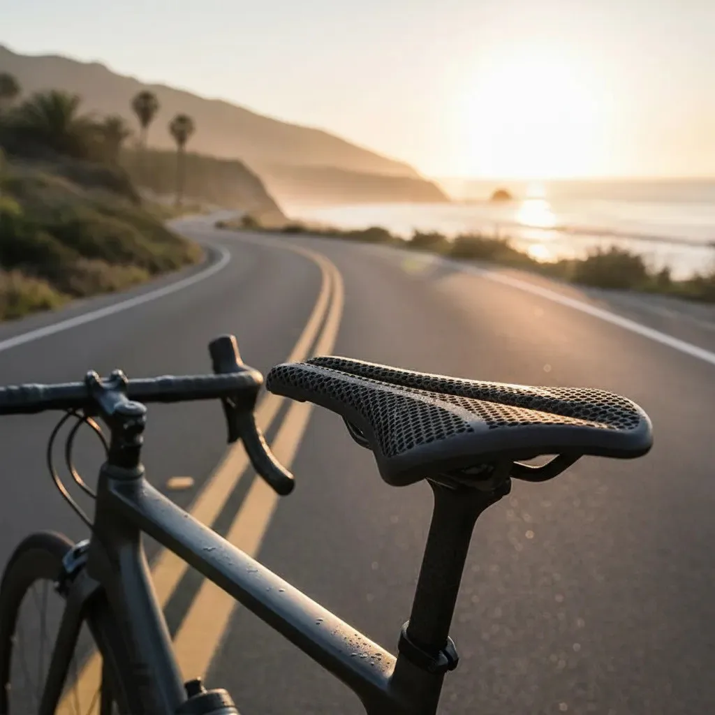 3D Printed Carbon Fiber Bike Saddle Hollow TT Triathlon Bicycle Seat Ultralight Carbon Rail Comfortable Breathable Saddle Pad