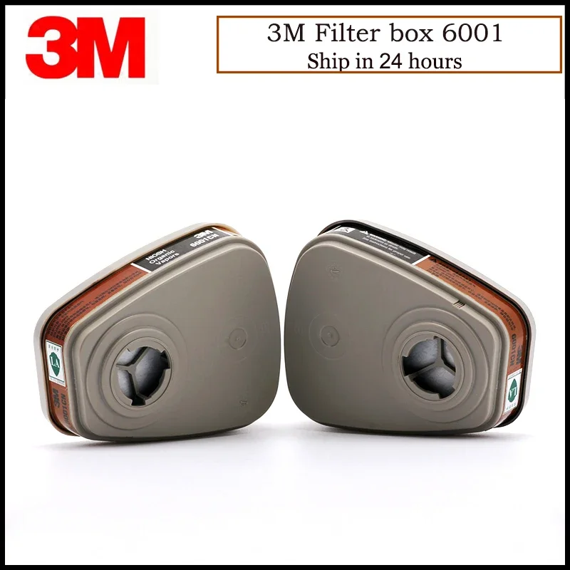 3M 6001 Painting Gas Cartridges Chemical Respirator Organic Vapor Cartridge Respiratory Protection NIOSH&LA Approved R82411