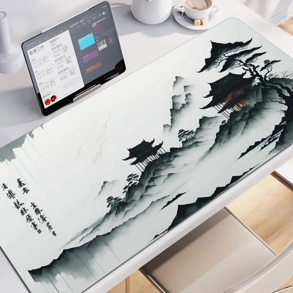 

Chinese Ink Painting Mouse Pad Gamer Mousepads Big Gaming Mousepad XXL Mouse Mat Large Keyboard Mat Desk Pad For Computer Laptop