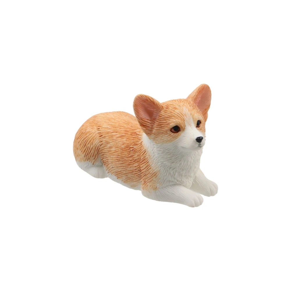 

Decor Creative Mini Animal Resin Figures Children's Gift for Miniature Figurines Corgi Model Car Ornament Simulation Dog