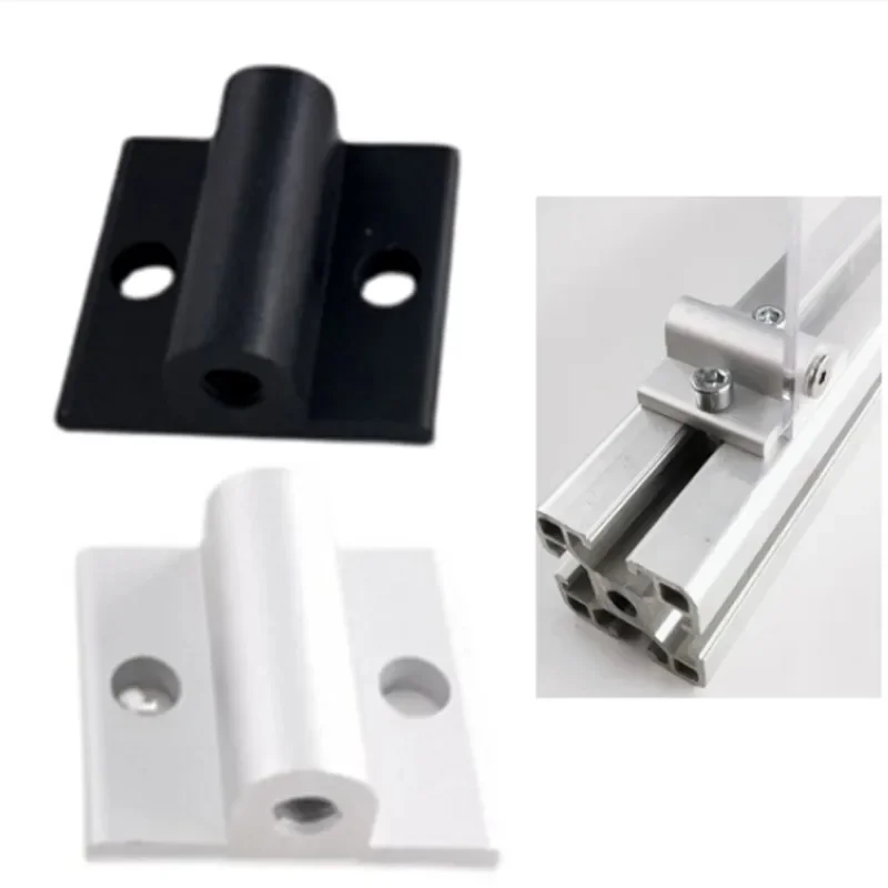4 Piezas Soporte de Placa de Perfil de Aluminio, Base de Soporte, Conector de Rueda Giratoria, Soporte de Esquina Fijo para Perfiles de Aluminio 20/30/40