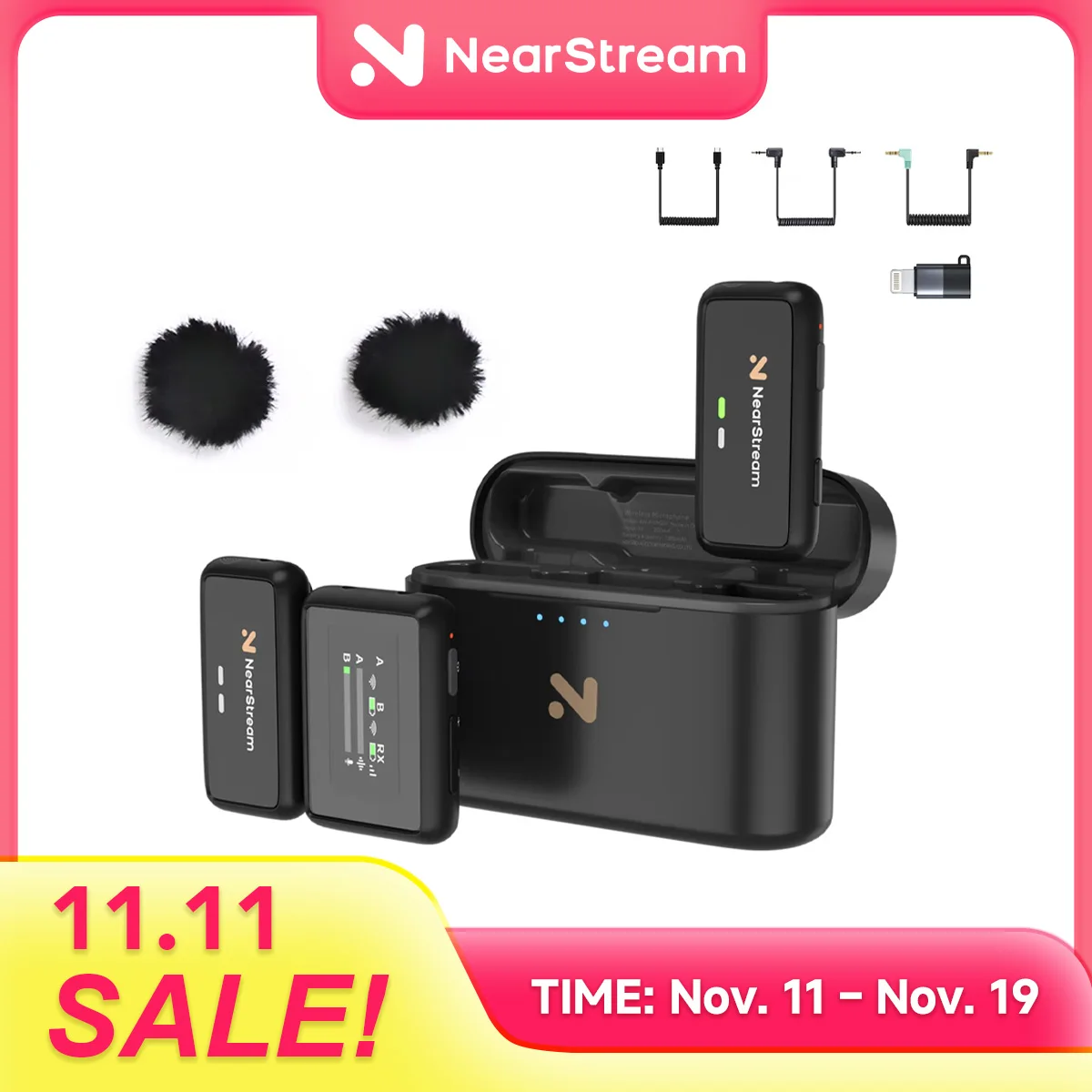 

Nearstream AWM20T Lavalier Wireless Microphone 1 Drag 2 Microphone Lapel Lavalier Microphone For Office System