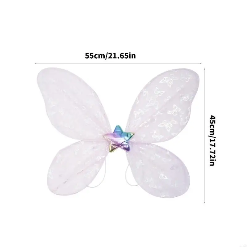 270D الجنيات الجناح الكبار الاطفال الجنيات فراشة الجناح الملاك الجناح، زي الجنيات الهالوين #6