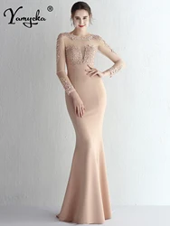 Sexy rhinestone luxury wedding party dress women elegant long bridesmaid evening dresses see through mesh maxi dress vestidos