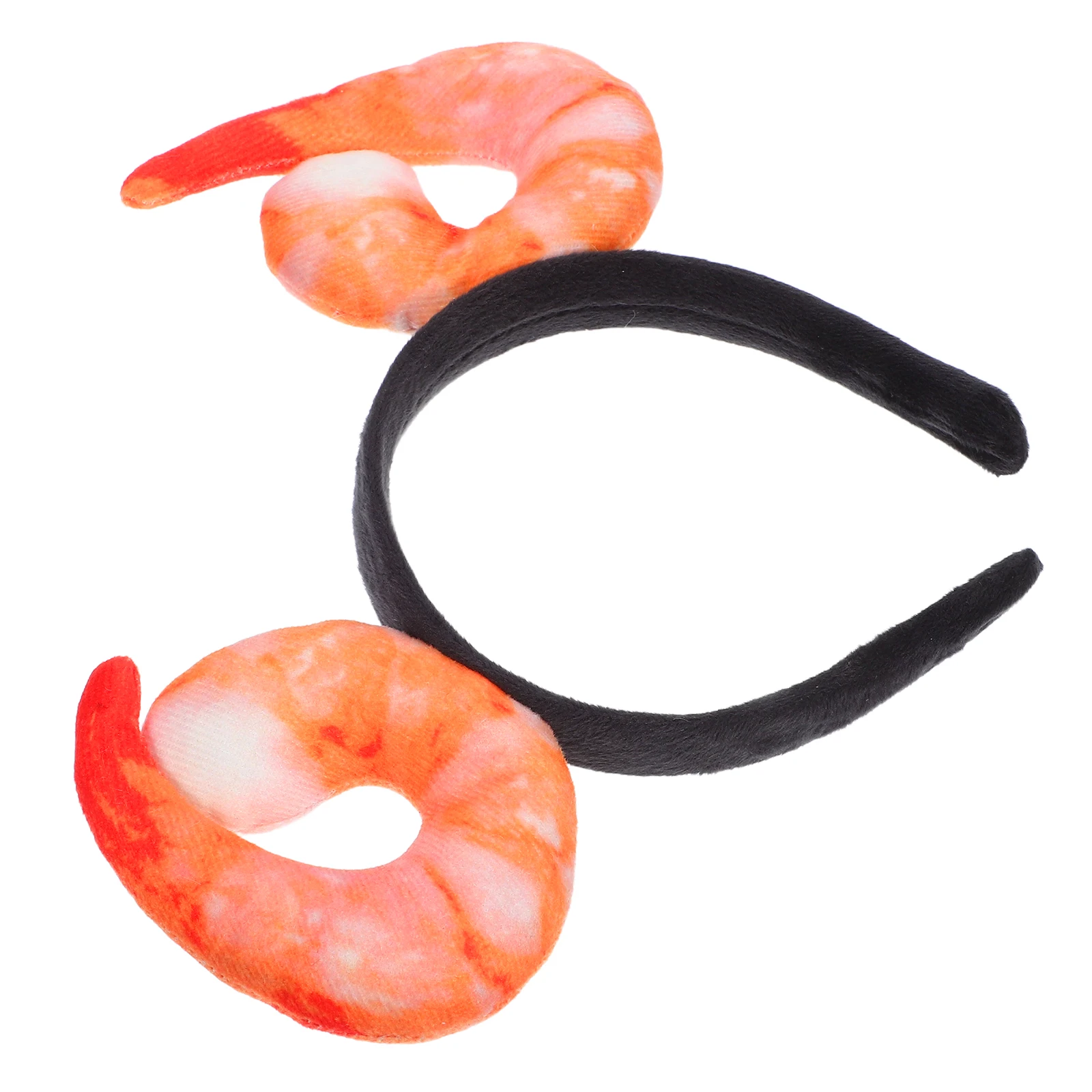 

Creative Hair Accessories Novelty Shrimp Headband Realistic Design Comfort Material Party Props Food Themed Hoop Cute