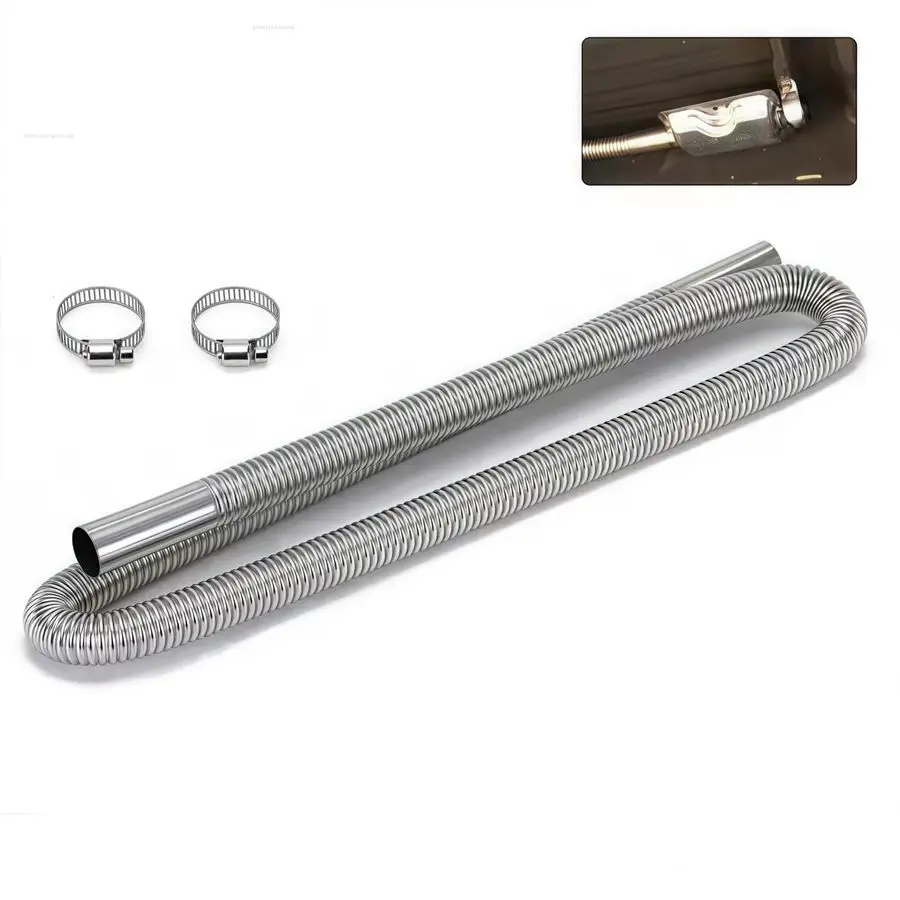 

x 78.7In Stainless Steel Exhaust Hose, Flexible Diesel Heater Exhaust Pipe for Parking Air Heater, Generator amp Fuel Tank Vent