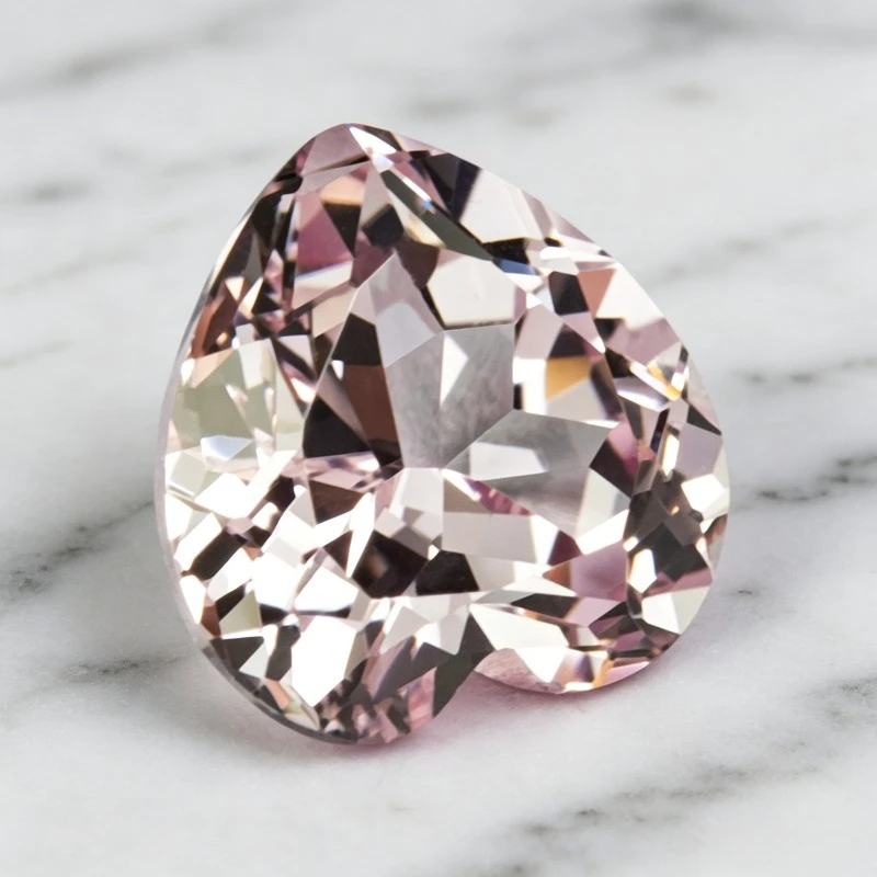 Laborgezüchteter Saphir in Herzform, Sakura-Rosa, Edelstein für DIY-Ringe, Halsketten, Ohrringe, Hauptmaterialien wählbar, Zertifikat erhältlich – Detail 3