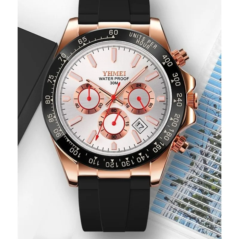 

New Model Minimalist Luxury Men's Watch Waterproof Business Quartz Watch with Luminescent Dial and Date Function