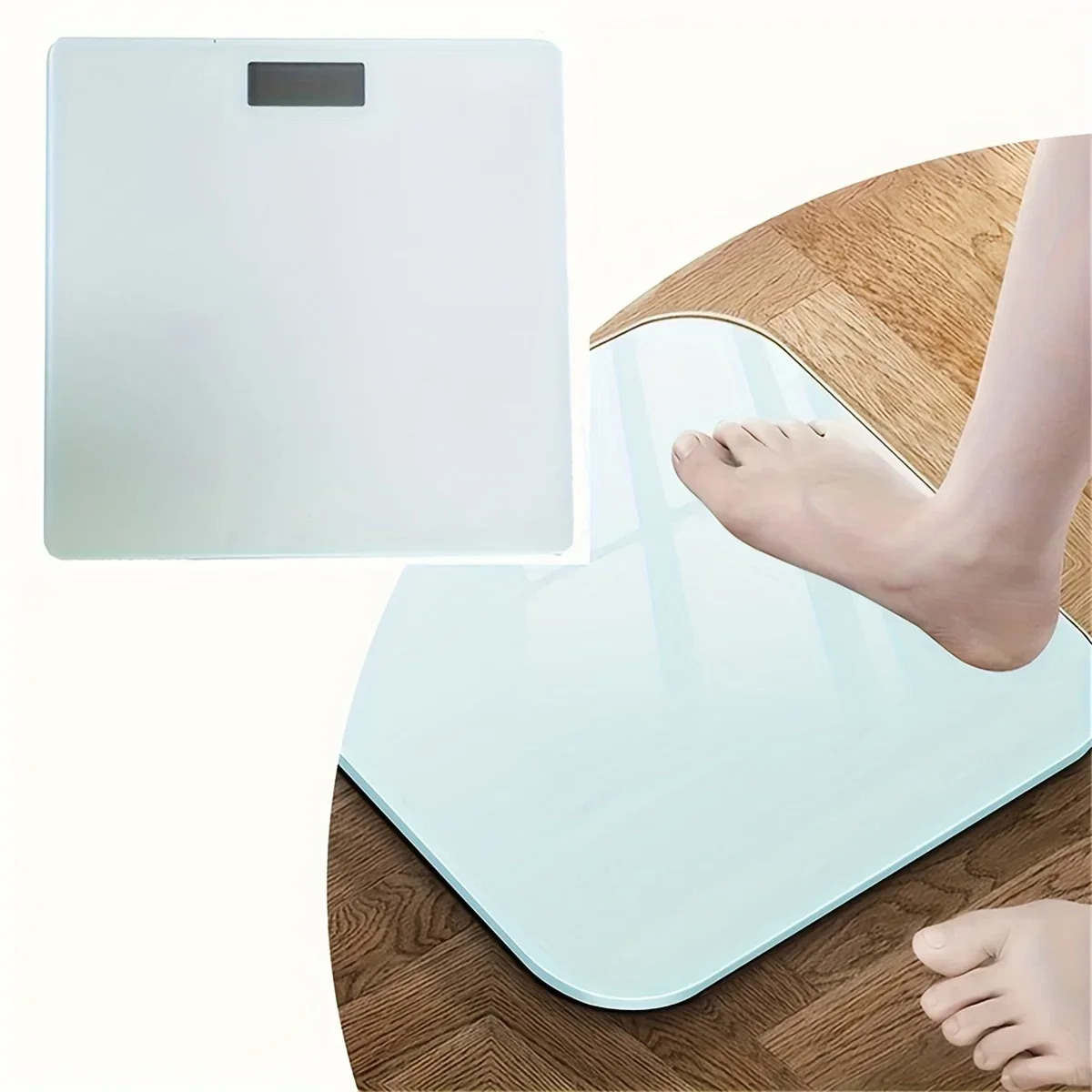 Body Weight Scale with LCD Display, Highly Accurate Digital Weighing Machine SHAWTY White Electronic Scale for Body Weight