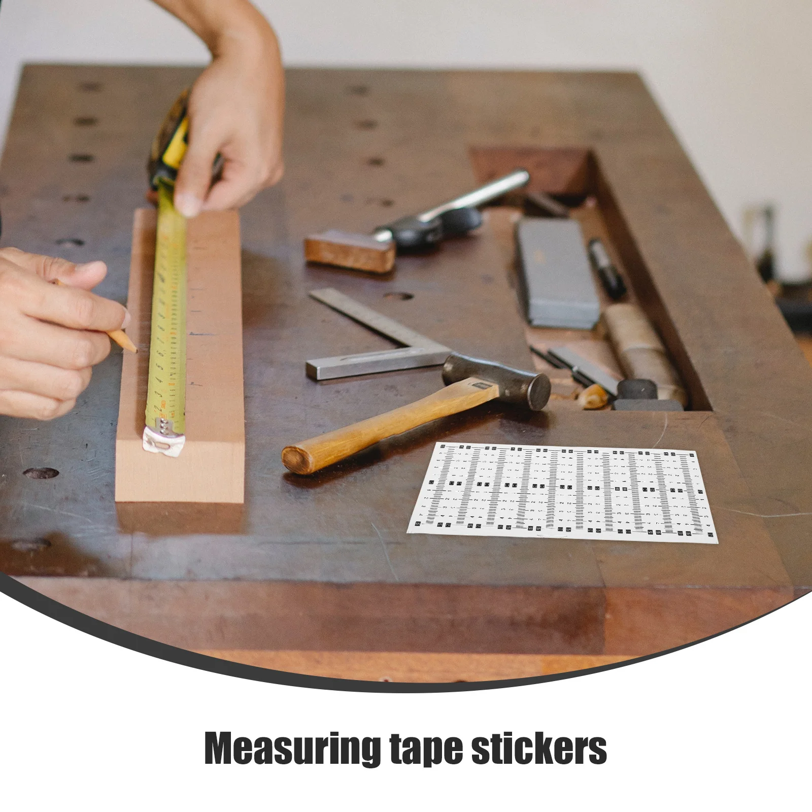 21pcs Ruler Sticker Self-Adhesive Measuring Tool Stickers Clear Scale For Humid Environments Multi-Use Adhesive Rulers Tape