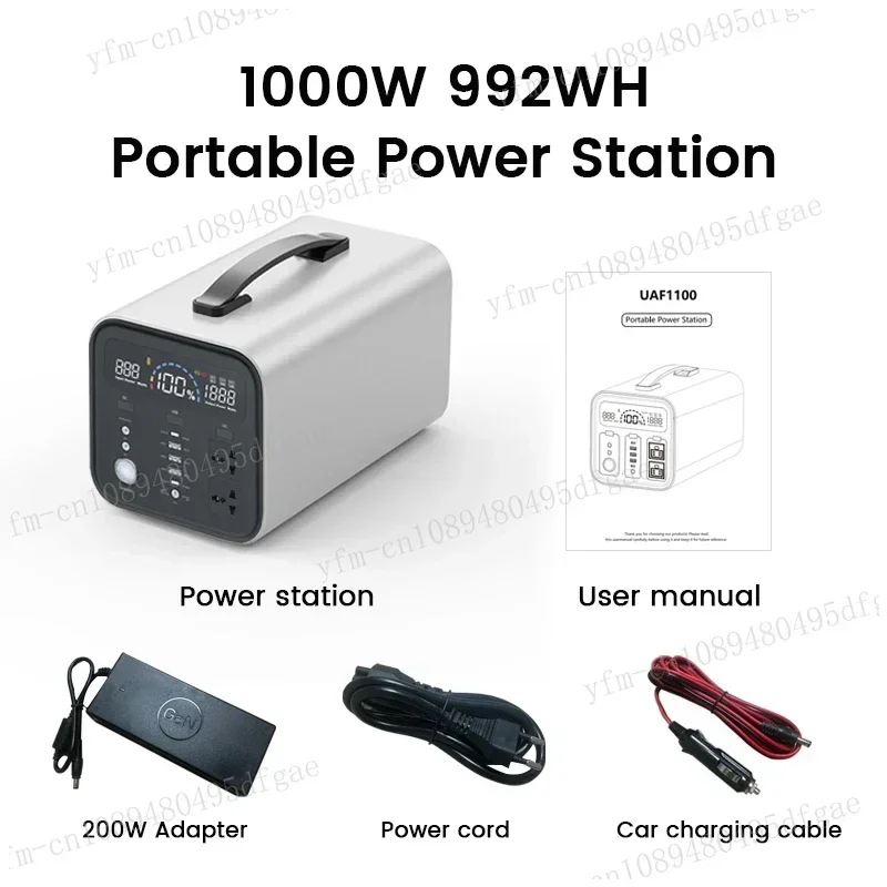 1000W Best Portable Power Station 992Wh LifePo4 Battery Powerful Power Bank Solar Powered Fountain Batteries Charging Station