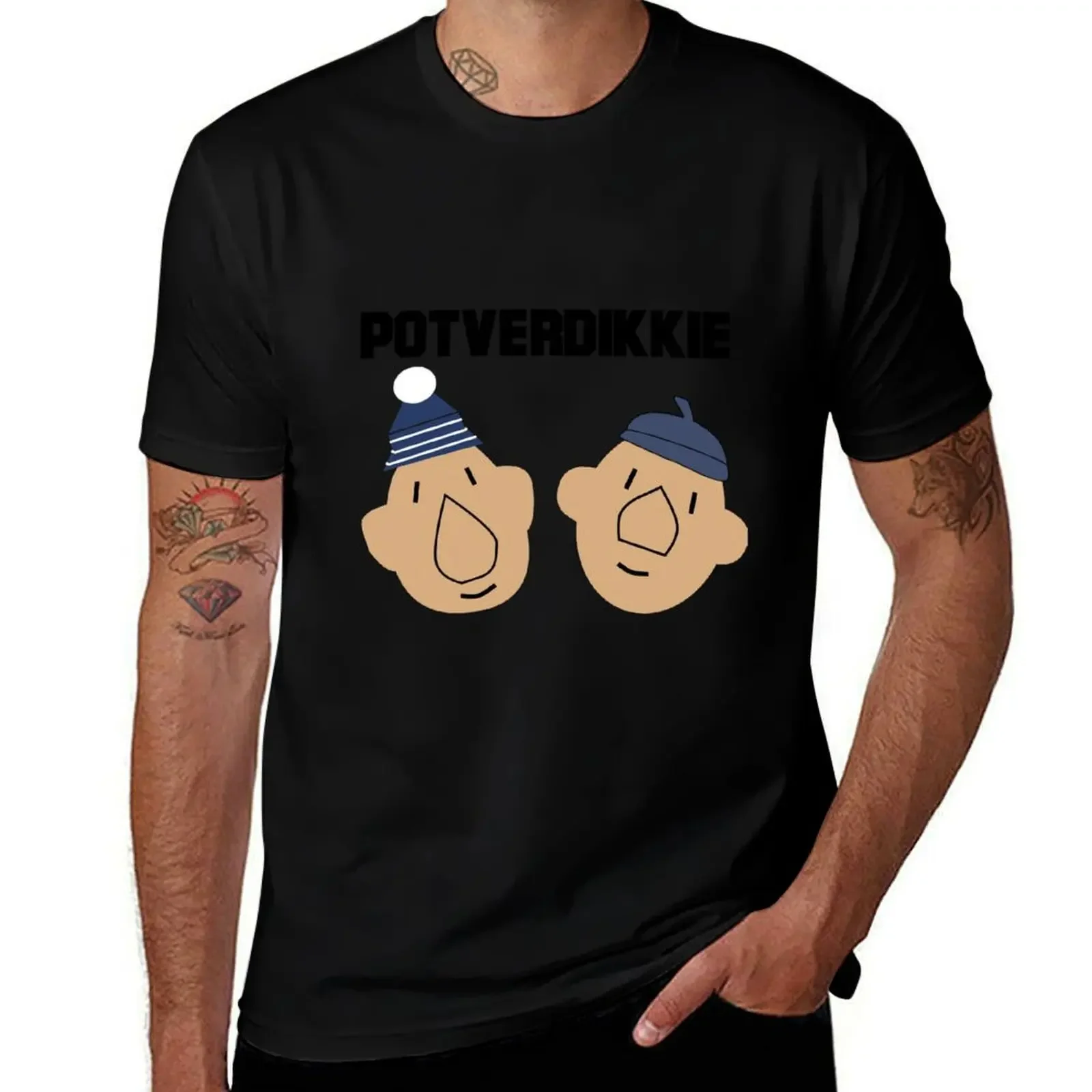 

Potverdikkie (Buurman & Buurman) T-Shirt blue archive sweat oversized mens t shirts casual stylish