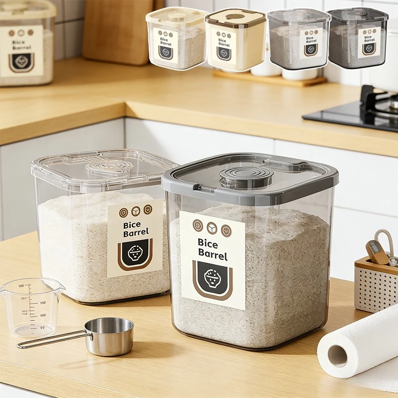 Flip Sealed Rice Bucket Insect and Moisture Resistant Household Rice Storage Box Grain and Miscellaneous Grain Storage Bucket