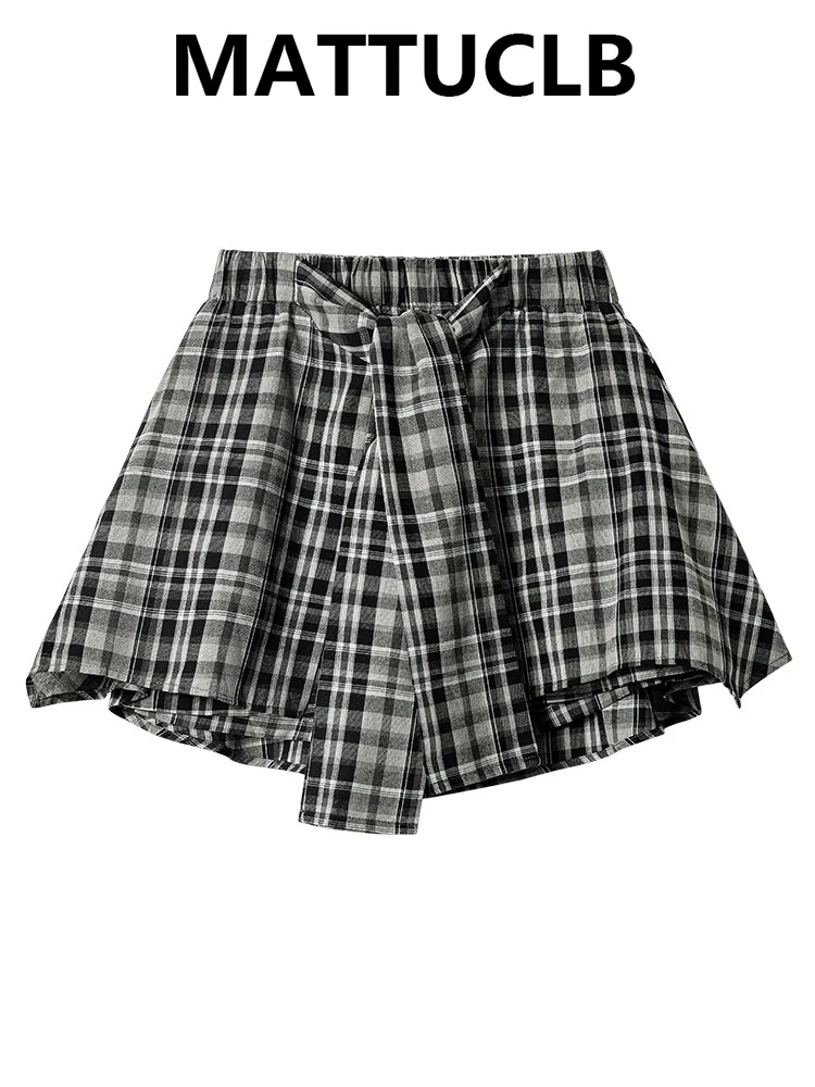 

Summer Women Gyaru Harajuku Y2k 2000s Aesthetic Mini Plaid Skirt Shoujo Korean Kpop Skirt College Style Design Cyber Punk Chic