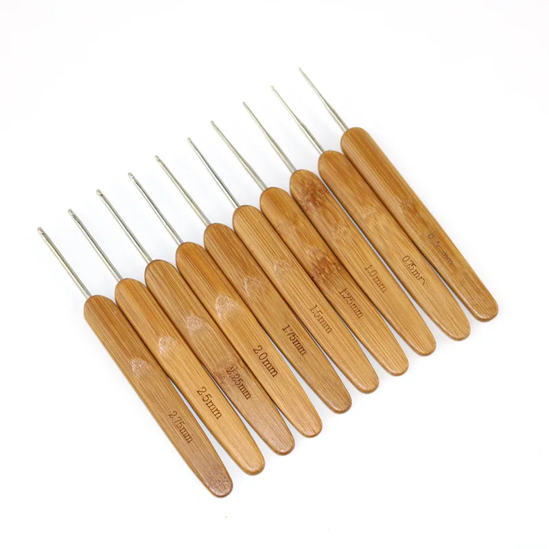 0.5MM-2.75MM needle size 10 pieces per set hair crochet hooks knitting tools hair braiding needles