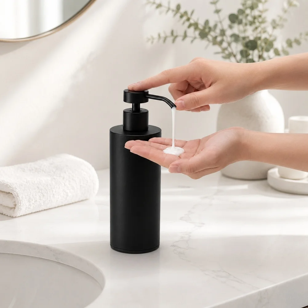 300ml Stainless Steel Soap Dispenser Pump for Daily Use in For Shower Bathroom Kitchen With Consistent Dispensing
