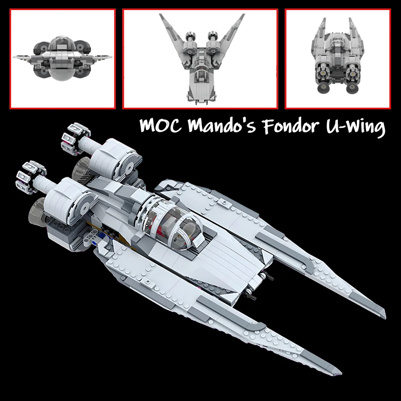 جديد MOC المركبة الفضائية ماندو فندان U-Wing Starfighters سفينة الفضاء اللبنات لتقوم بها بنفسك الطوب الجمعية ألعاب تعليمية هدايا الاطفال