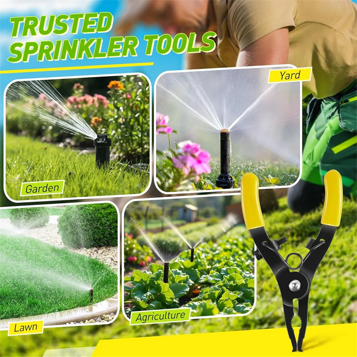 A83Z  Head Pull-Up Tool for PTC1 -Up Sprinkler Head Puller & Repair Tool for Irrigation Maintenance Yellow