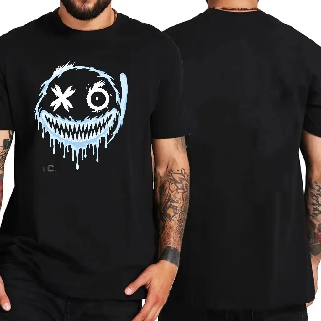 

new unisex printed T-shirt - casual round neck cotton summer short sleeved top pattern for men and women teenagers and men