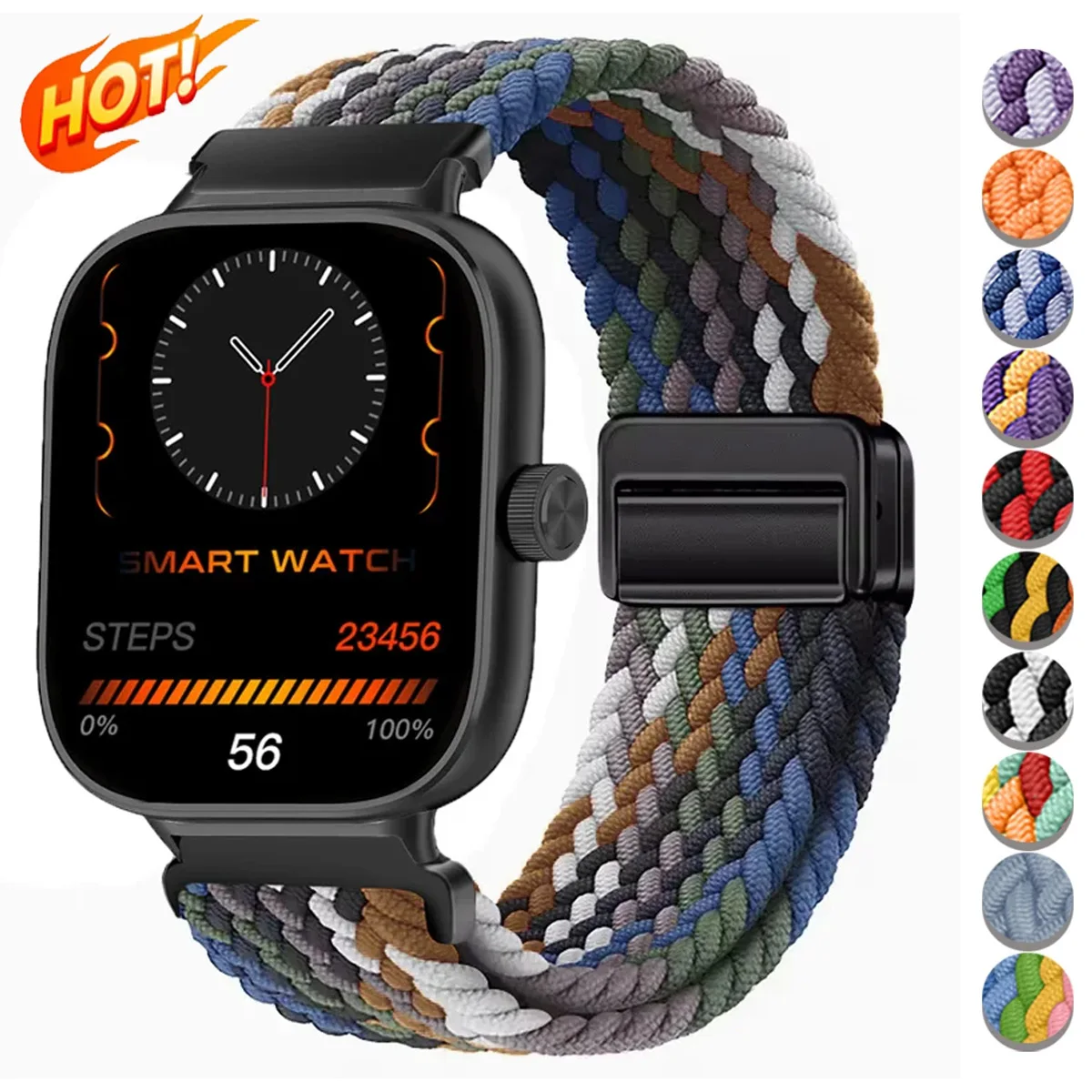    Magnetisches Geflochtenes Nylon-Armband für Xiaomi Redmi Watch 6 5 4 Verstellbares Sport-Ersatzarmband Correa Armband Mi Band 9 8 Pro