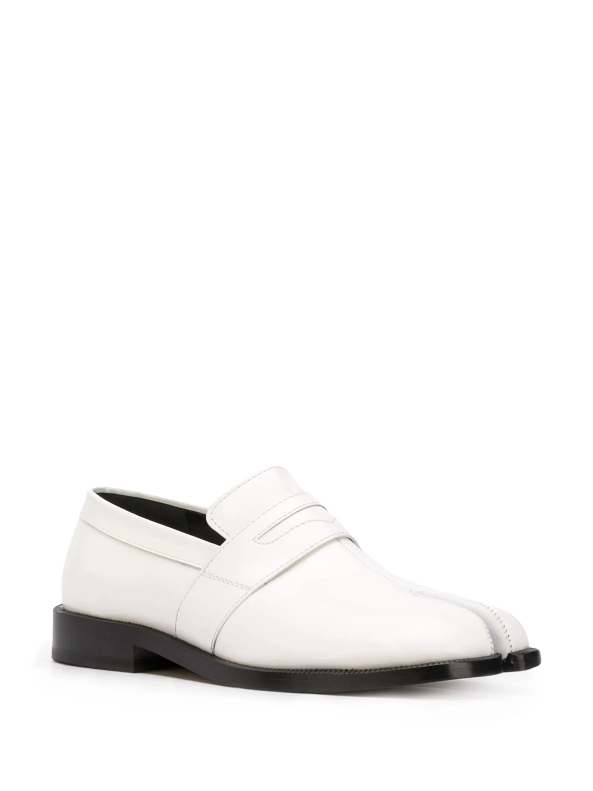 Women's Tabi Leather Loafers White