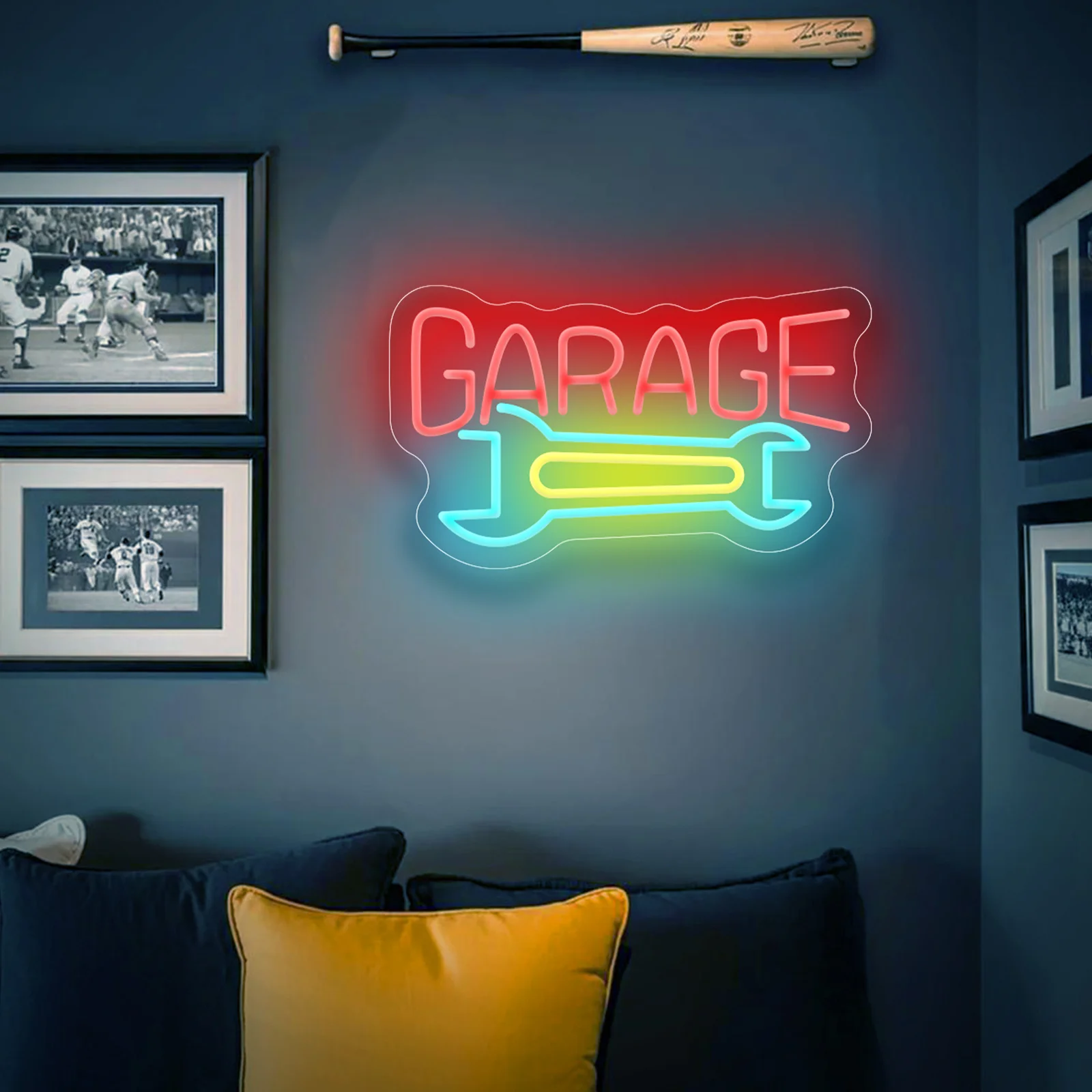 GARAGE светодиодная неоновая вывеска USB с регулируемой яркостью неоновая вывеска для Gameroom спальня бар гостиная подарок на день рождения украшение стены