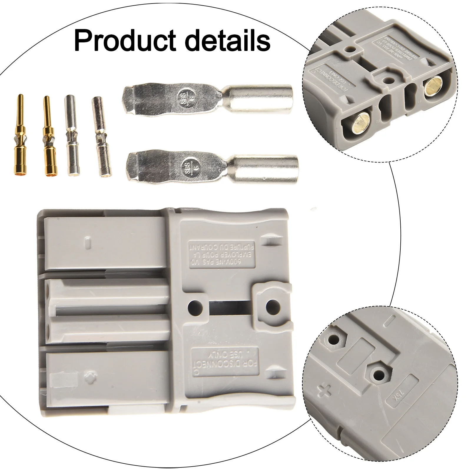 Two-Pole SBS75x 75A 600V Connector for Lithium Battery Integration in Transportation Equipment and Industrial Vehicles