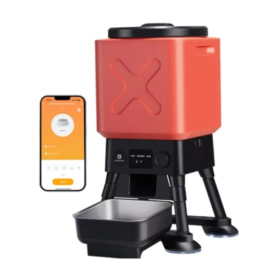 

Automatic Dog Feeder for Large Dogs, 14L Capacity, Remote Feeding, Anti-Blockage System, Timed Auto Dog Food Dispenser, 2.4G Wi