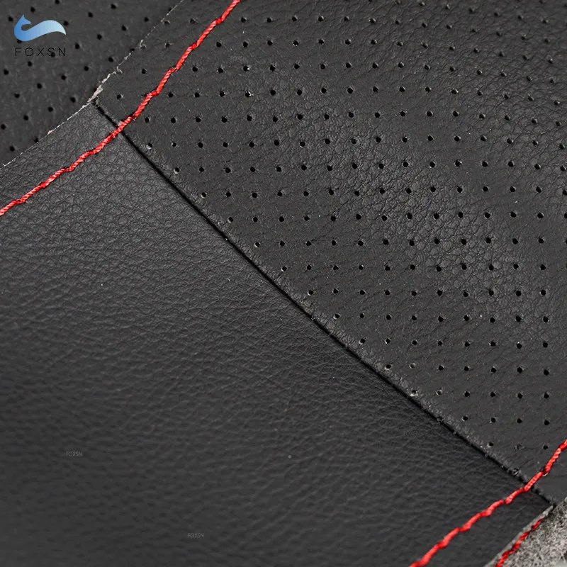 Car Accessories Steering Wheel Cover For Volvo V40 XC60 S60 LV60 S80L Perforated Microfiber Leather with Threads Needles