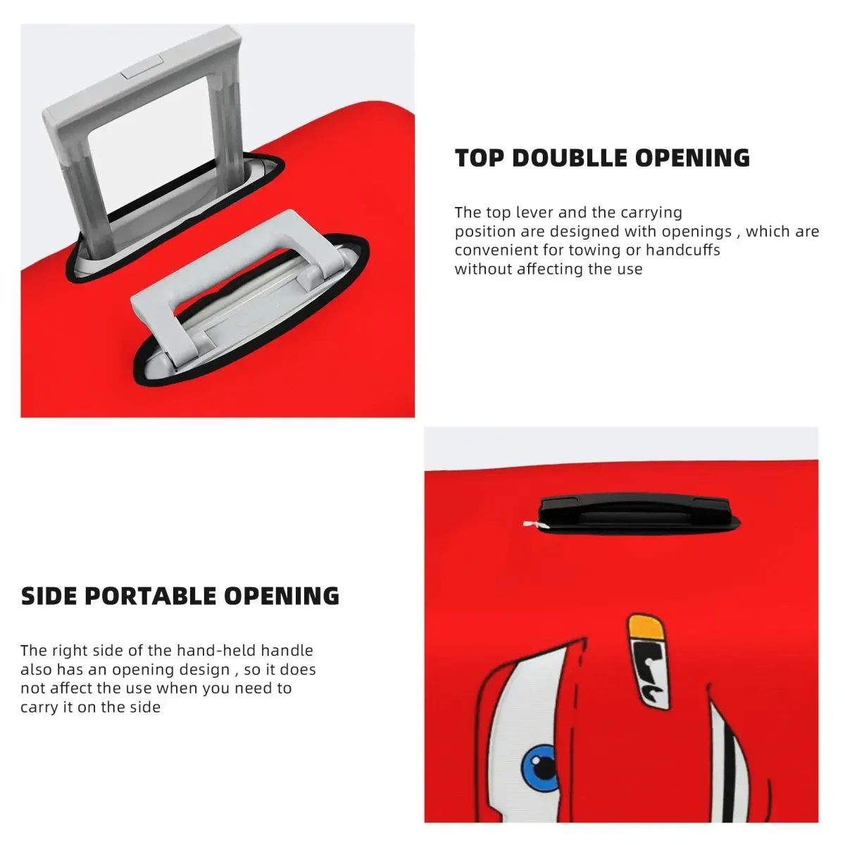 Simpatico modello di valigetta per bagagli "Car Mobilization", custodia da viaggio ispessita e resistente all'usura, custodia per la protezione dalla polvere