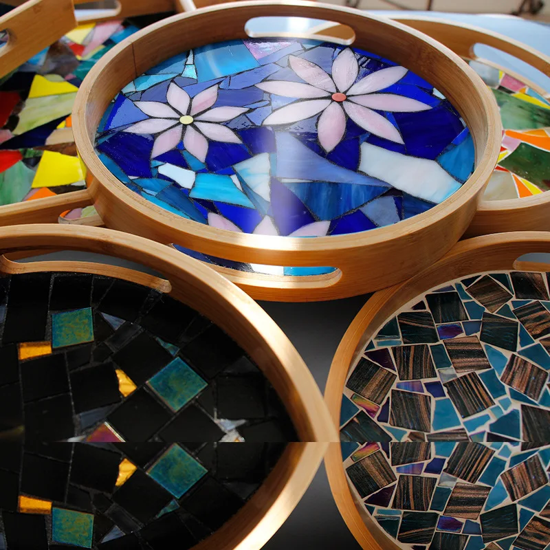 Bild 6: Handgemachtes DIY Mosaik Selbstklebendes Obsttablett Materialpaket Mosaik Handgefertigtes Selbstklebendes Dekoratives Gebäcktablett