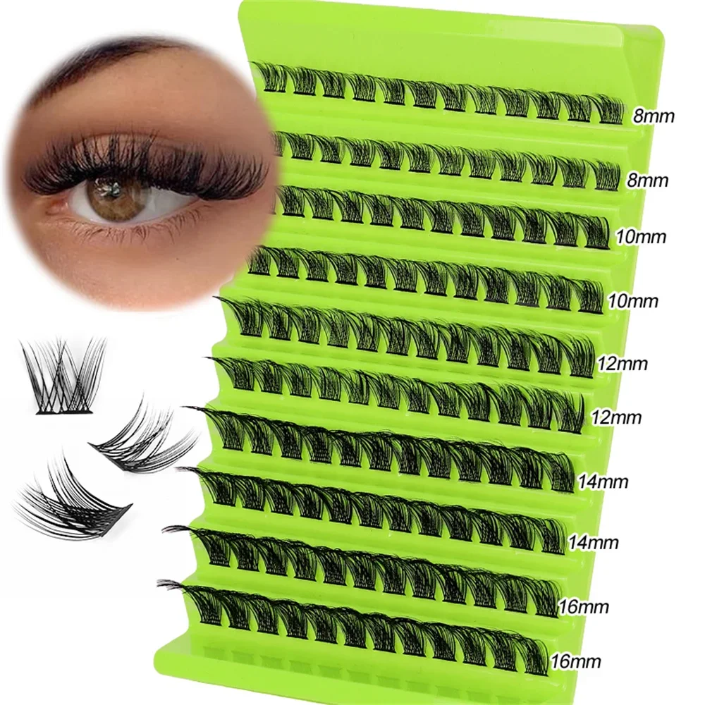 

Cluster Lashes 120 Bundles Natural Eyelash extension Volume Individual Lashes Mixed Tray Faux Mink Lashes