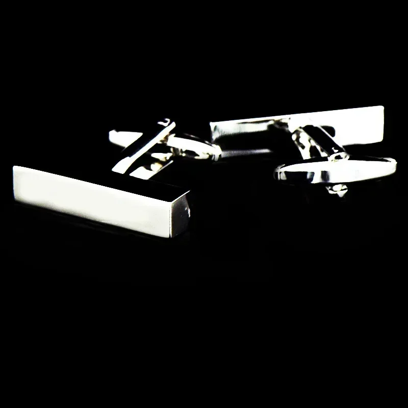 Long Column Pure Metal Rectangular Cuboid Cufflink French Shirt Sleeve Nail Business Wedding Simple Casual Personality Jewelry