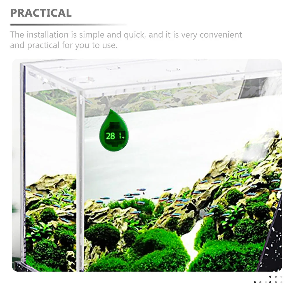

Small Fish Tank Thermometer Digital Aquarium Thermometer Large Screen Clear Display Aquarium Temperature Monitoring Tool