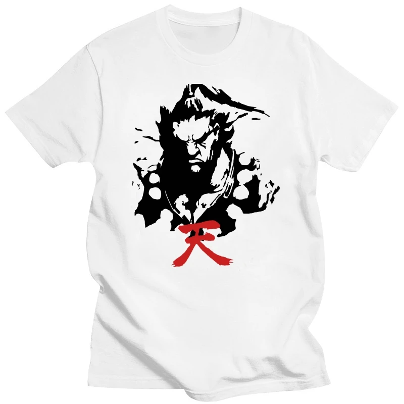 Akuma Japanese Kanji T Shirt Street Fight Ryu Ken Retro Gamers Gift Men T Shirt 2019 Summer Male O-Neck Men T Shirts